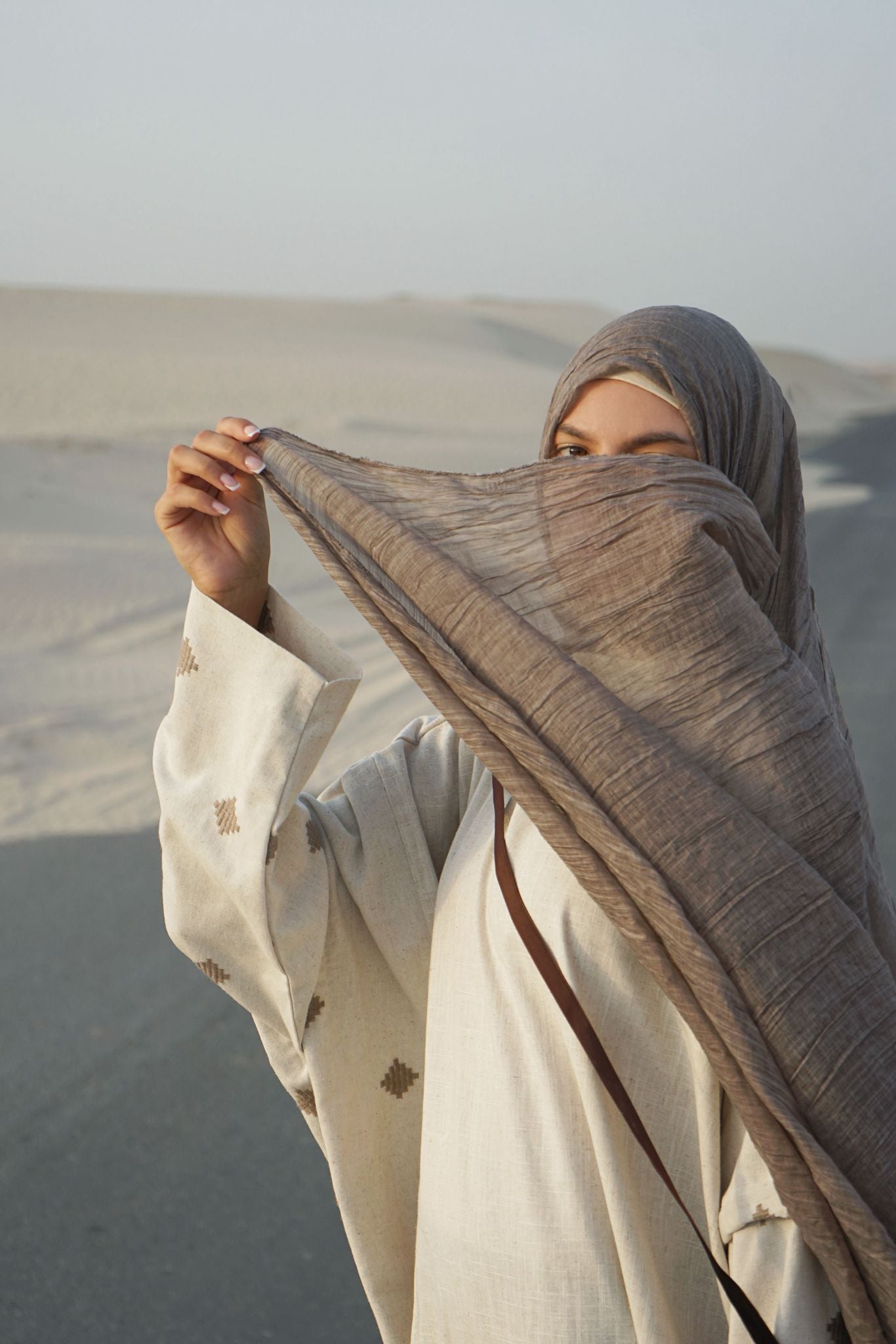 HIJAB LIN COTON PLISSÉ