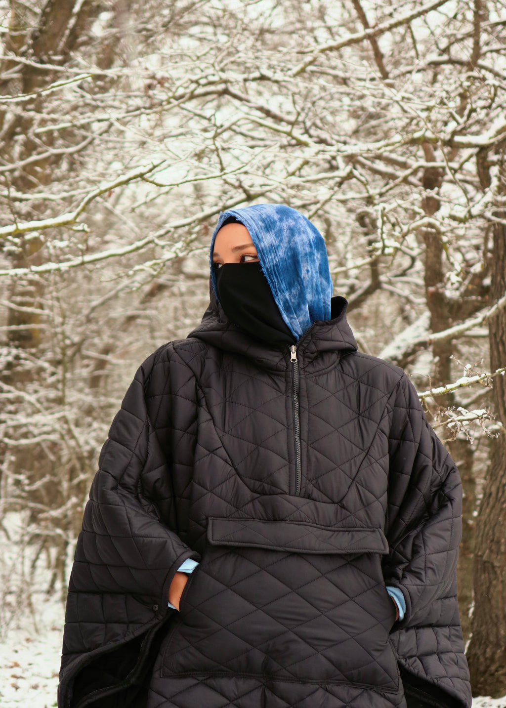 CAPE MATELASSÉE À CAPUCHE