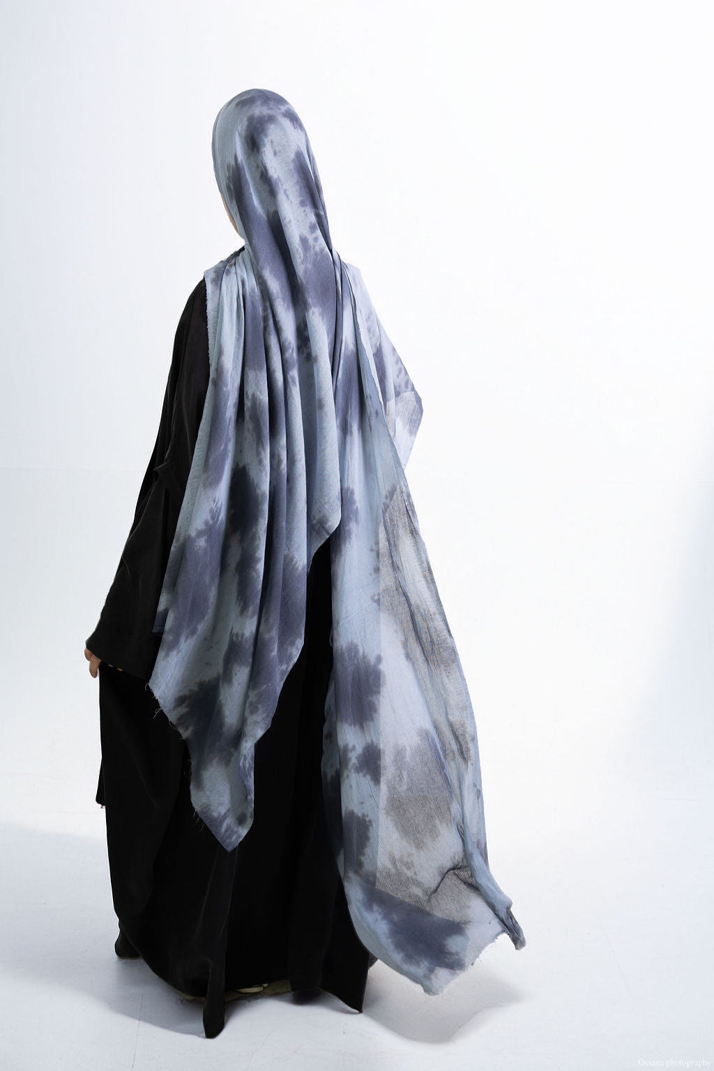 HIJAB TIE AND DIE BLEU